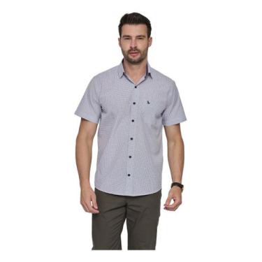 Imagem de Camisa Social Maquinetado Amil Manga Curta Com Bolso Passa Fácil 1907,