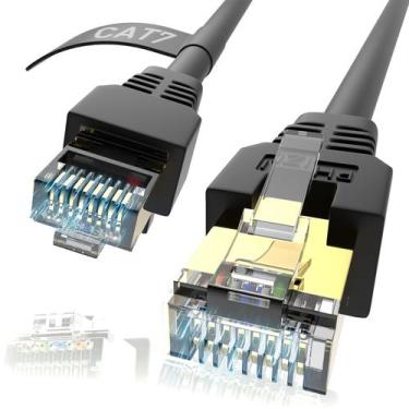 Imagem de Cabo Ethernet Phizli Cat7 25 pés externo/interno 10 Gbps 600 MHz