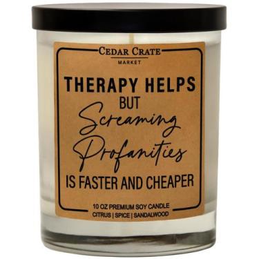 Imagem de Frasco de soja perfumado Cedar Crate Market Funny Therapy