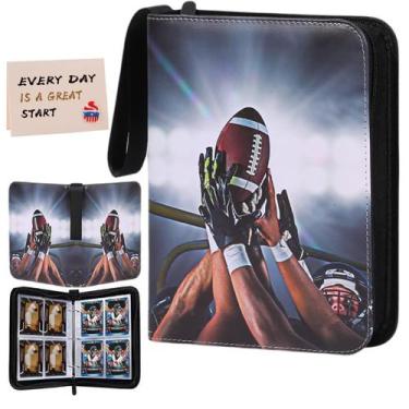 Imagem de Pasta de cartas colecionáveis de futebol Weilaike com 400 bolsos