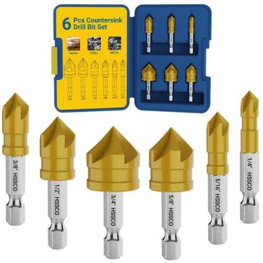 Imagem de Juego de Brocas Escariadoras MABLEVI M35 Cobalto HSS, 6 Piezas