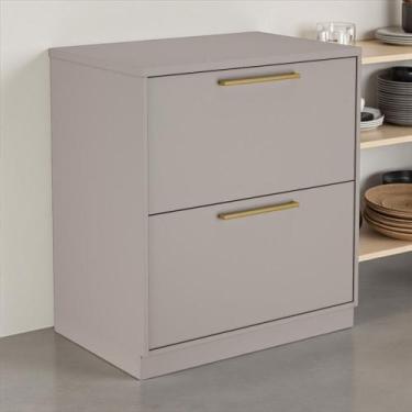 Imagem de Balcão Cozinha 1 Porta 1 Gaveta 80cm com Tampo 100% MDF Rodapé em PVC 