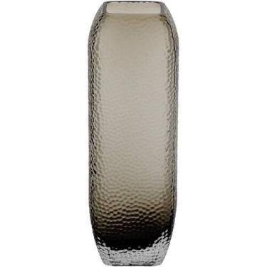 Imagem de Vaso jarro Decorativo Enfeite Para Flores 25x8x8cm Vidro Cinza - HOMEC