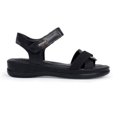 Imagem de Sandália Feminina Papete Ortopédica Leve Ajustável Confortável Via Ang