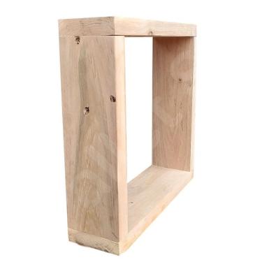 Imagem de Nicho Decorativo de Madeira Pallet Quadrado 30x30x8 cm - PALLET SP