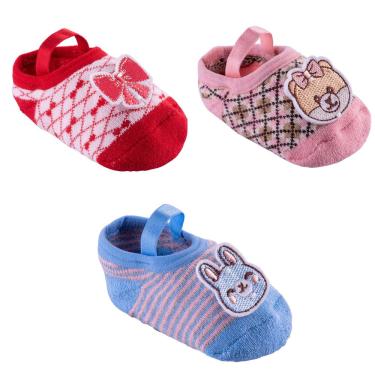 Imagem de Kit Meia Sapatilha Bebê com 3 pares Tam.21 a 25 Pimpolho