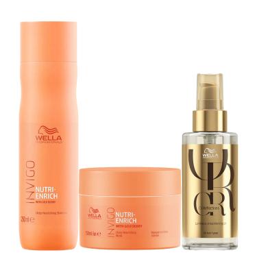 Imagem de Wella Invigo Nutri-Enrich Shampoo 250ml, Máscara 150ml e Óleo 100ml
