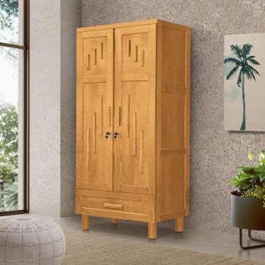 Imagem de Roupeiro Munique para Quarto Casal Madeira Maciça Alta Durabilidade Im