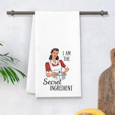 Imagem de Pano de prato de cozinha com tema engraçado pano de secagem rápida absorvente retrô atrevido senhora pano de prato toalha de prato reutilizável toalha de prato atencioso presente para anfitriã mãe-3