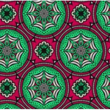 Imagem de Tecido Tricoline Estampa Digital Mandala Verde Peripan 50 x 150 cm