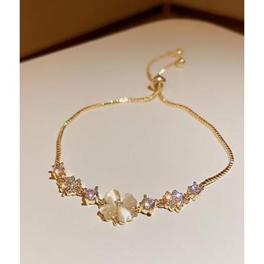 Imagem de 1 pç Pulseiras Decorativas de Zircão Dourado Moda Uso Diário Pulseiras Acessórios Minimalistas Requintadas Pulseiras de Pulso Pulseiras Joias Presente para Amigos Amantes