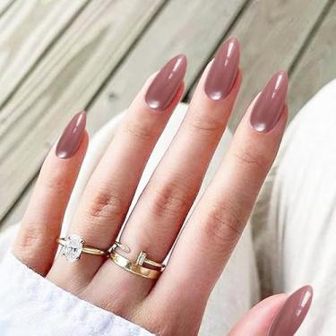 Imagem de Conjunto de unhas de olho de gato magnéticas reutilizáveis com ondulação de água brilhante e macia em forma de T de caixão de amêndoa para manicure DIY em casa