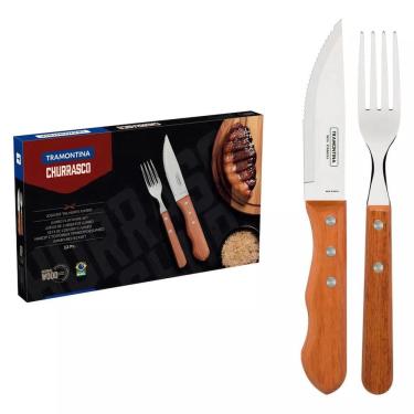 Imagem de Faqueiro P/Churrasco Aço Inox Tramontina Jumbo 12 Peças
