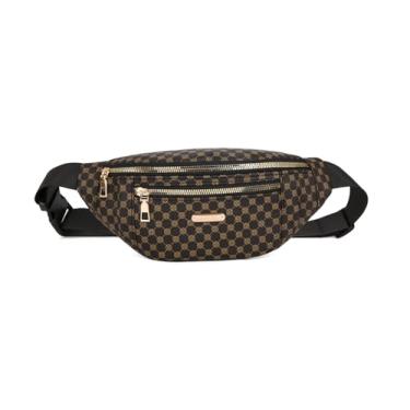 Imagem de Pochetes para mulheres, bolsa de cintura impermeável com alça ajustável para viagens, esportes, corrida, Preto, Tendência