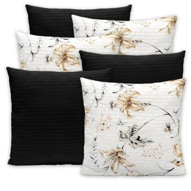 Imagem de Kit 6 Capas de Almofadas Favinho 40x40 C/ Zíper PIQUET Estampadas - Be