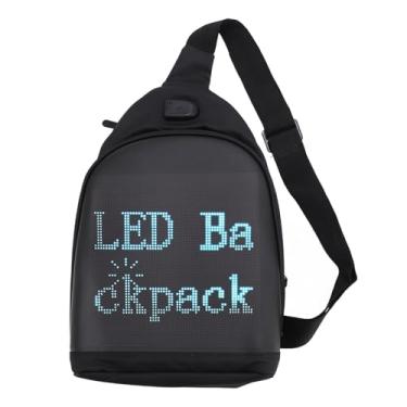 Imagem de Mochila Sling LED, Mochila DE Tela Inteligente Programável Com Controle DE Aplicativos, APORTAÇÃO DE TEXTO DE TEXTO, LED PACK PACK para Publicidade DE Viagens Ao Ar Livre