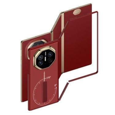 Imagem de HAOMRIYL Capa de suporte para Huawei Mate Xts/XT, suporte giratório ultrafino, capa traseira rígida de policarbonato, proteção completa da lente da câmera à prova de choque, vermelho, XTS