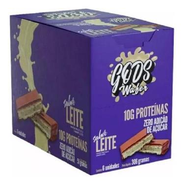Imagem de Cx 6un Gods Wafer Protein 51g Sabor Leitinho 10g Protein Canibal Inc