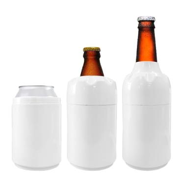 Imagem de Porta Garrafa Térmico 3 Em 1 Long Litrinho Lata Várias Cores (BRANCO)