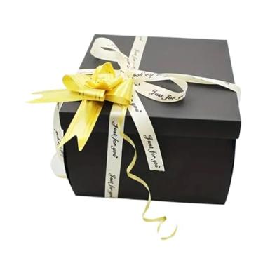 Imagem de Esquirla Caixa de presente de cinco camadas, organizador de scrapbook, caixa criativa para lanches, álbum de fotos para comemorações, colar, aniversário de, Preto