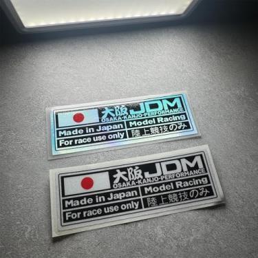 Imagem de DXYMOO 2 adesivos de motocicleta estilo de carro para JDM Osaka Performance Motor Bicycle Capacete Tanque de Combustível Auto Tail Window Graphic 12 x 4 cm