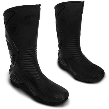 Imagem de Bota Motociclista Impermeável Cano Longo Pvc Motosafe Bracol Tamanho:38;Cor:Preto
