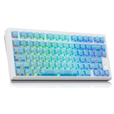 Imagem de OOCTPK Teclado para jogos Chilkey Slice75 HE: teclado de alumínio com efeito Hall com interruptor de fluxo, gatilho rápido, sondagem de 8K, interruptor magnético RGB por tecla para jogos (azul