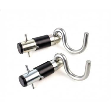 Imagem de Gancho Armador Rede Tipo Batom Aço Inox 1 Par Suporte Parede