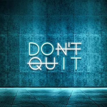 Imagem de Placa de néon de LED Don't Quit para decoração de parede, luzes neon DO IT, decorações de festa, interruptor alimentado por USB, luzes de néon de LED ajustáveis para escritório, academia, caverna
