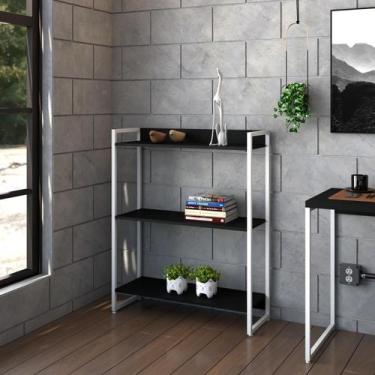 Imagem de Estante Dynamica 80X30X104cm C/03 Prateleiras Estrutura Branca - Compa