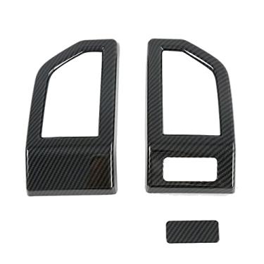 Imagem de Bishop Tate Para Ford F-150 F150 2015-2020 acessórios interiores de carro A/C lateral saída de ar condicionado acabamento ABS fibra de carbono preto 2 peças (apenas para LHD)