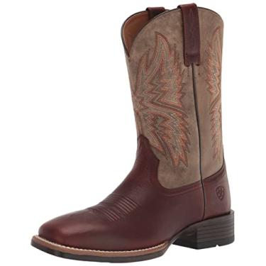 Imagem de ARIAT Bota masculina Valor Ultra Escuro/Azul rochoso, Peanut/Brown Bomber, 10.5 Wide