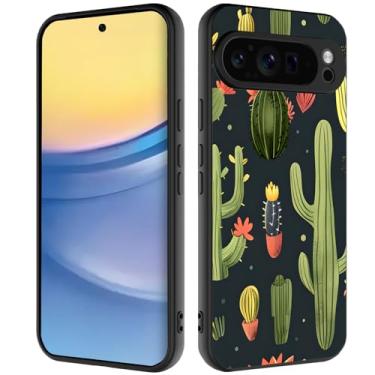 Imagem de Capa para Pixel 10 Pro XL, capa ultrafina de silicone líquido com proteção contra choque, adequada para Google Pixel 10 Pro XL 2025, cacto