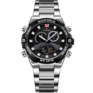 Imagem de Relógio De Pulso Quartzo Masculino Dupla Exibição Digital Casual Esportivo