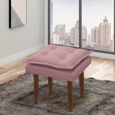 Imagem de Puff Opala Retangular Sala E Quarto Bellamado Cor:rose