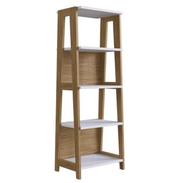 Imagem de Estante Escada 5 Prateleiras Trend Artesano 65 Cm Largura Em Mdp Hanover E Off White