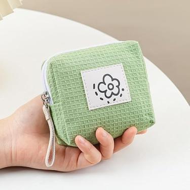 Imagem de Bolsas de cosméticos pequenas para mulheres, bolsas de maquiagem, bolsa de batom, maquiagem de beleza, acessórios de cosméticos organizadores para mulheres, Verde, 12.8*10.8cm