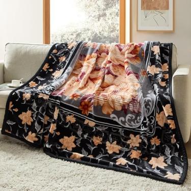 Imagem de Nestl Cobertor de vison coreano king size - cobertor coreano de lã de veludo de 5,4 kg - cobertor de inverno quente e grosso de 2 camadas - resistente a rugas e desbotamento - 213 x 234 cm (preto e