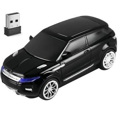Imagem de Mouse sem fio lindos ratos de carro, portátil, compactos, divertidos, mouse USB engraçado para laptop, PC, computador, tablet, MacBook, crianças, meninas, meninos, mulheres, homens, mãe, pai, mãos