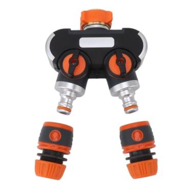 Imagem de Adaptador divisor de torneira 1 em 2 saídas 2 vias divisor de mangueira de alta pressão para limpeza de veículos, jardinagem ao ar livre