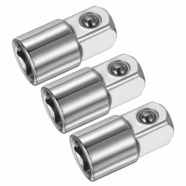 Imagem de HARFINGTON 3 peças Adaptador de soquete de impacto fêmea de 1/10.2 cm para 3/20.3 cm macho aumento de unidade quadrada conversor SAE padrão chave de impacto chave catraca disjuntor barra conversão