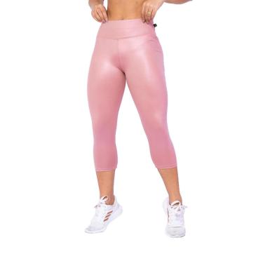 Imagem de Calça Corsario Cirre Brilho Molhado Couro Suplex Poliéster WOLFOX-Feminino