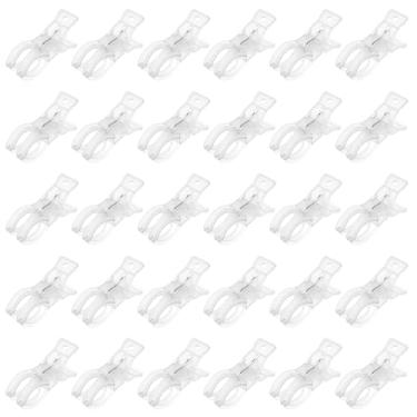 Imagem de 30 peças de clipes de arco de balão, clipes de guirlanda de balão transparentes, grande grampo de mola de plástico para balões, arco, fotografia, artesanato, noivado, casamento, decoração de pano de