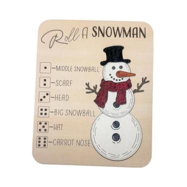 Imagem de simhoa Quebra-cabeça de madeira de Natal, ideal para colocar na meia de Natal, presente para a família, brinquedo educativo para crianças pequenas: Enrole um