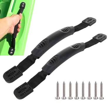 Imagem de Alça de transporte de barco - Alça de apoio para caiaque Alça de transporte de borracha para barco - Acessórios de barco de montagem lateral Substituição ergonômica resistente para canoas, barcos e