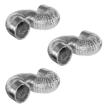 Imagem de Duto Kit 3 Metro Flexível Alumínio - Cultivo Ar Condicionado Coifa Banheiro Cozinha Exaustor Ventilação (200mm)