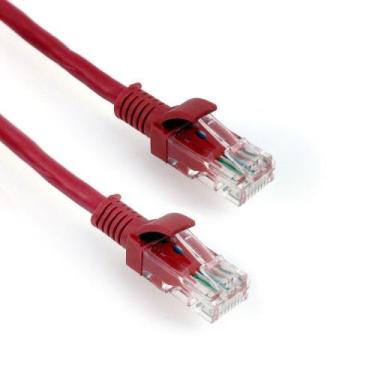 Imagem de Patch Cord Cat6e Vermelho 1,5m Pluscable