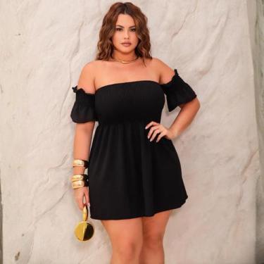 Imagem de Vestido De Festa Curto Soltinho Ajustável Modelo Ciganinha - Donna Lu,