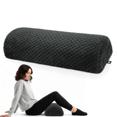 Imagem de SPRING SEAON Almofada de joelho para dormir nas costas, espuma viscoelástica meia lua, almofada de perna para tornozelo e pé, almofada sob o joelho para dormir nas costas, capa lavável na máquina (43