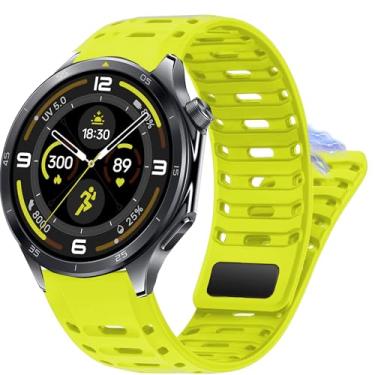Imagem de Lamshaw Compatível com pulseiras OnePlus Watch 3, silicone esportivo à prova de suor de 22 mm, pulseira unissex respirável compatível com OnePlus Watch 3, 2 de 46 mm / 2R / 1 (verde, pulseira de